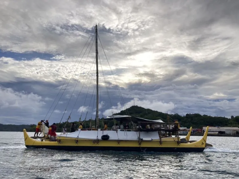 Palauan sailing boat en route to Taiwan