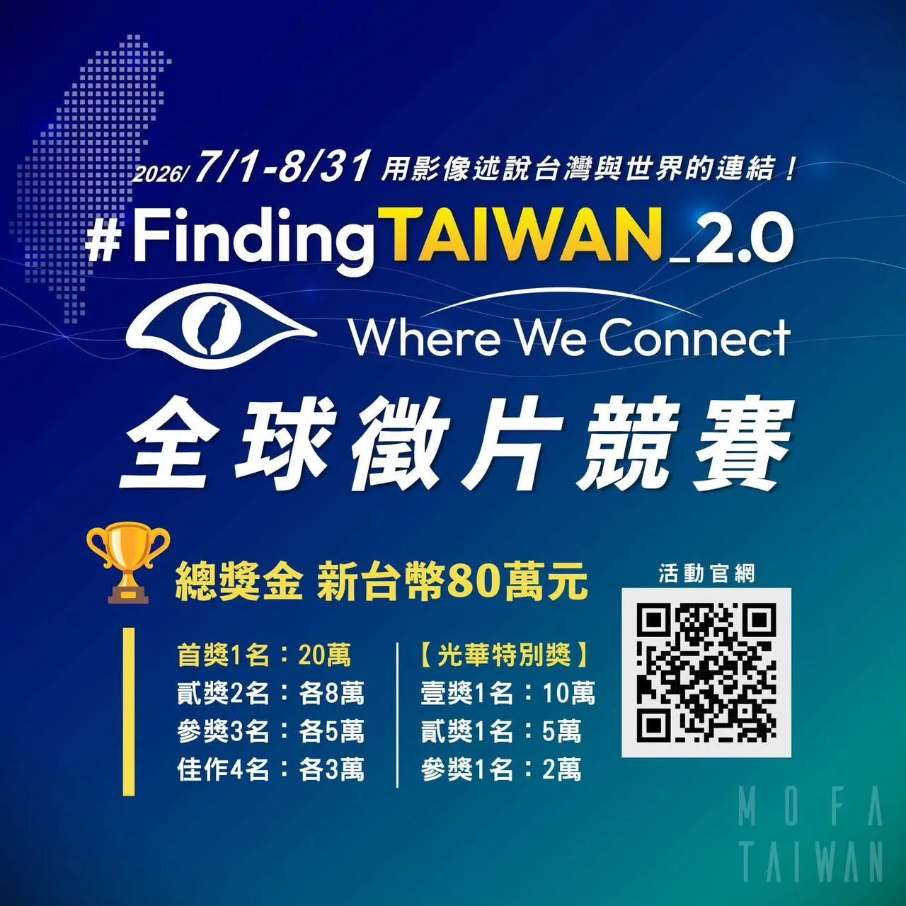 外交部「FindingTAIWAN_2.0：Where We Connect」全球徵片競賽