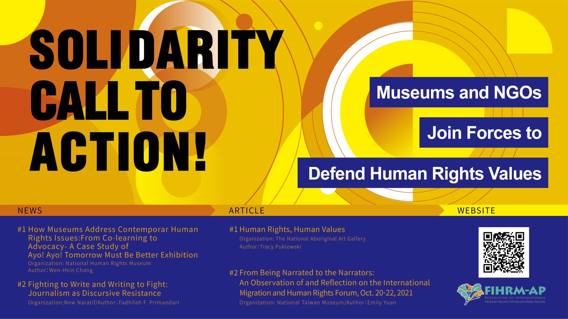 The First Issue of Newsletters and Feature Articles on the Federation of International Human Rights Museums- Asia Pacific, Released on Its Official Website