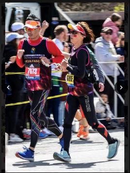 視障會員周坤芳挑戰2022波士頓馬拉松